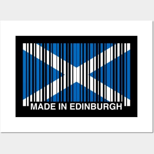 Made in Edinburgh Funny Scottish Flag Posters and Art